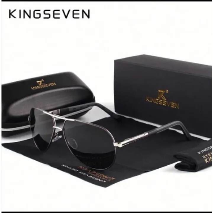 Kingseven Zwart Grijs -Gepolariseerd - Zonnebril Heren - Sunglasses - Zomertrend