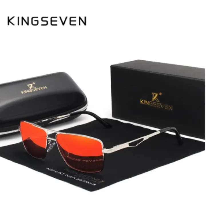 KingSeven Redstar - Pilotenbril met UV400 en polarisatie filter - Z197