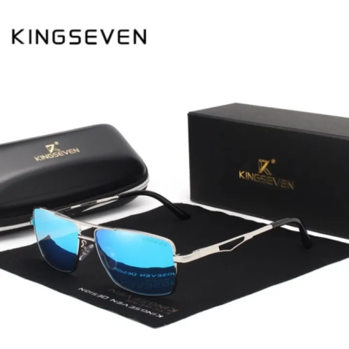 KingSeven Bluestar -Zonnebril Heren -  Pilotenbril met UV400 en polarisatie filter - Z198