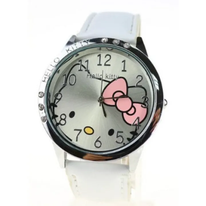 Hidzo Horloge Hello Kitty Ø 37 mm - Wit - Kunstleer