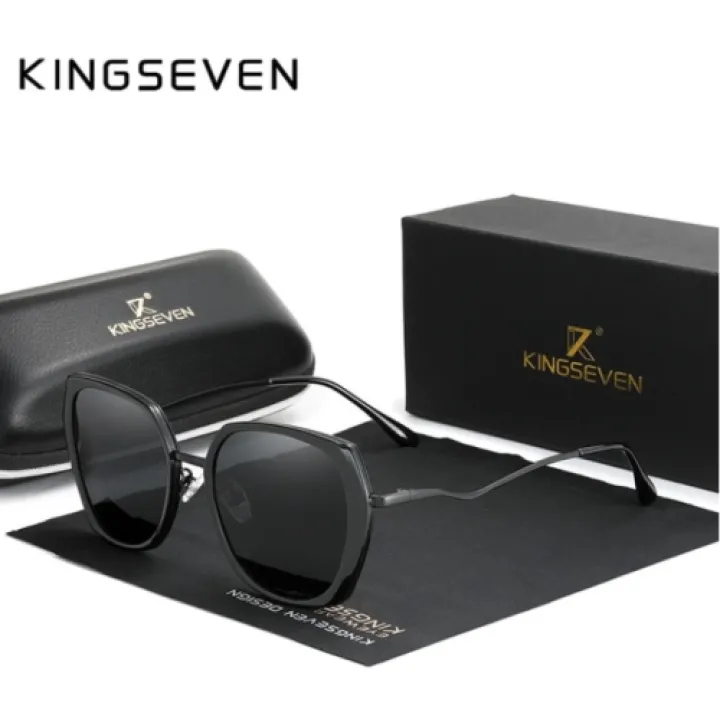 KingSeven Zwart - Butterfly met UV400 en polarisatie filter - Z210