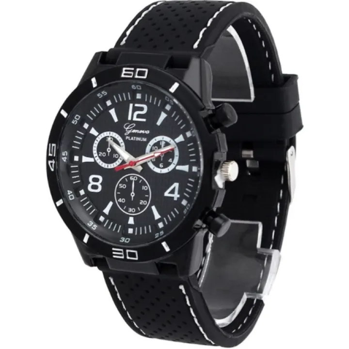 Hidzo Horloge Geneve Sport Ø 37 mm - Wit - Inclusief horlogedoosje