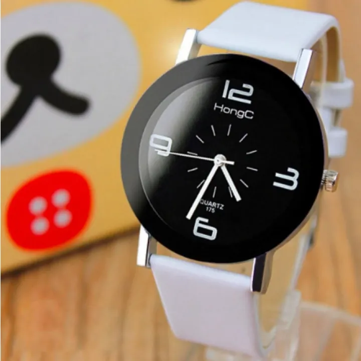 Dameshorloge HongC Horloge - Zwart/Wit