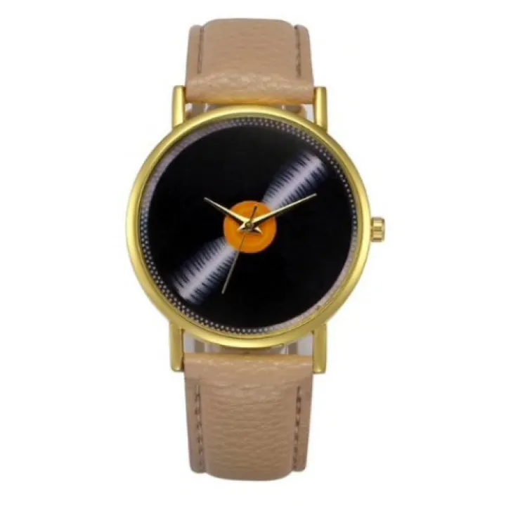 Hidzo Horloge LP Ø 37 mm - Bruin - Kunstleer