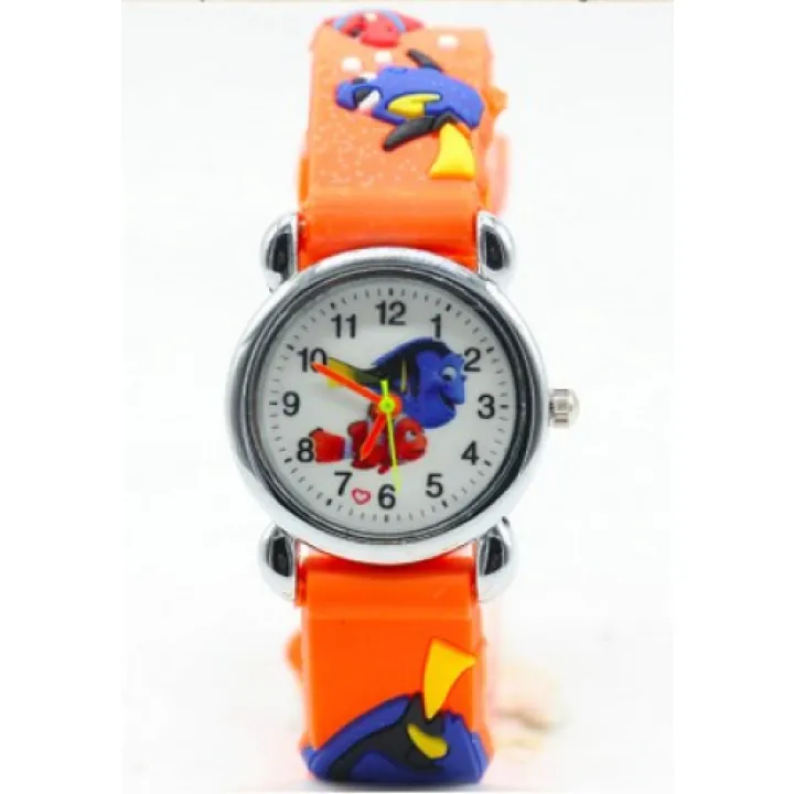 Hidzo Kinderhorloge Nemo Ø 30 mm - Oranje - Siliconen