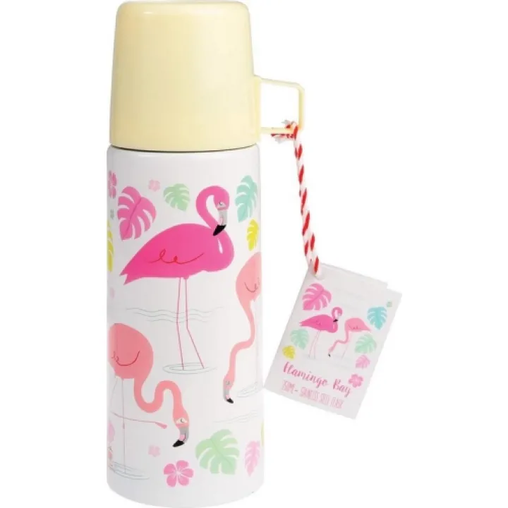 Rex London Thermosfles met Beker Flamingo Bay RVS - 350ml