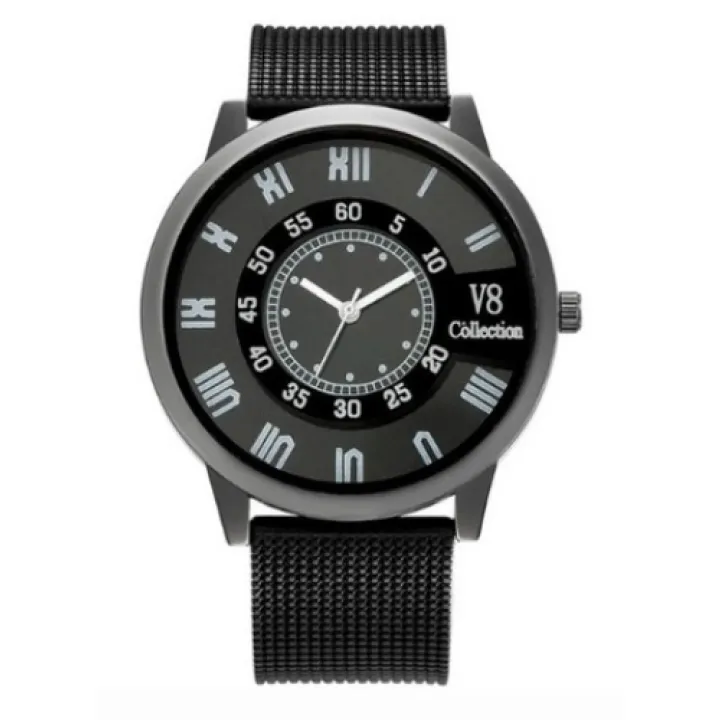 Hidzo Horloge Otoky Ø 37 mm - Zwart - Kunstleer