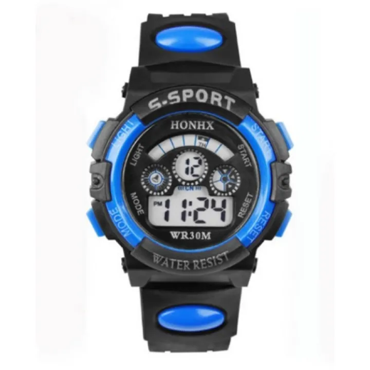 Hidzo Horloge S-Sport Ø 37 mm - Blauw - Kunststof