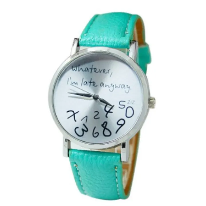 Whatever I'm Late Anyway Horloge - Turquoise