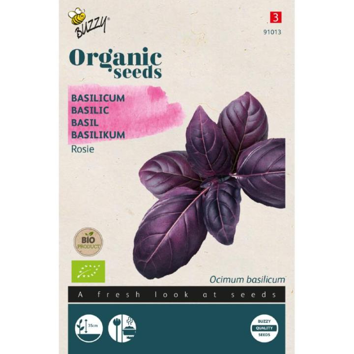 Buzzy® Organic Basilicum Rosie zaden (BIO)
