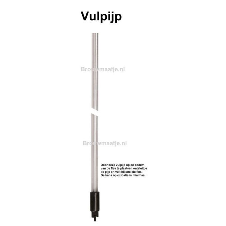 Afvulpijpje "WINE Filler" Transparant/Zwart Ft