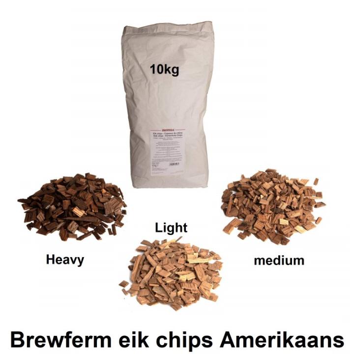 Amerikaans eik Chips light Toast 10kg