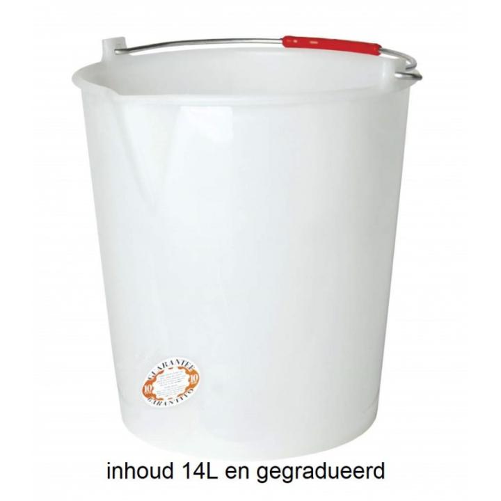 Emmer Wit 14 L Zonder Deksel + Giettuit