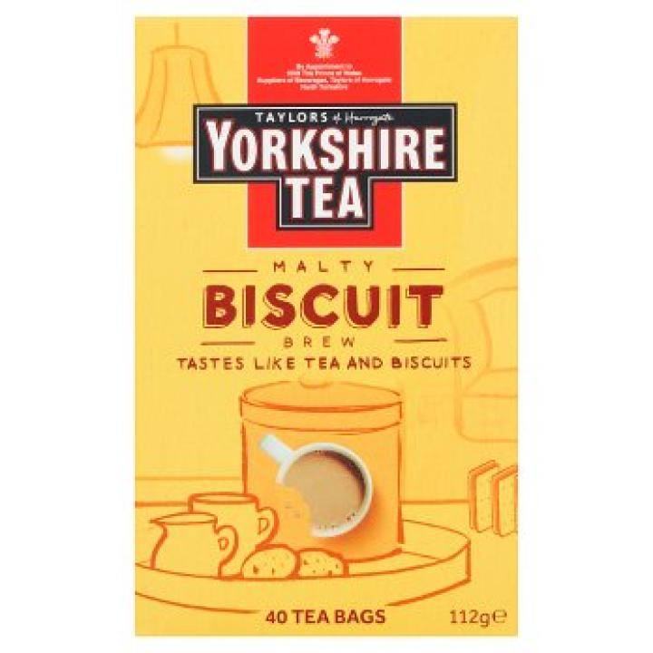 Yorkshire Tea Malty Biscuit Brew 40 Tea Bags 112g