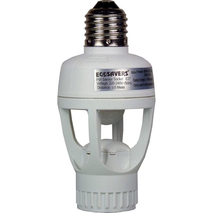 Ecosavers PIR Sensor |  Lampvoet E27 met Bewegingsensor