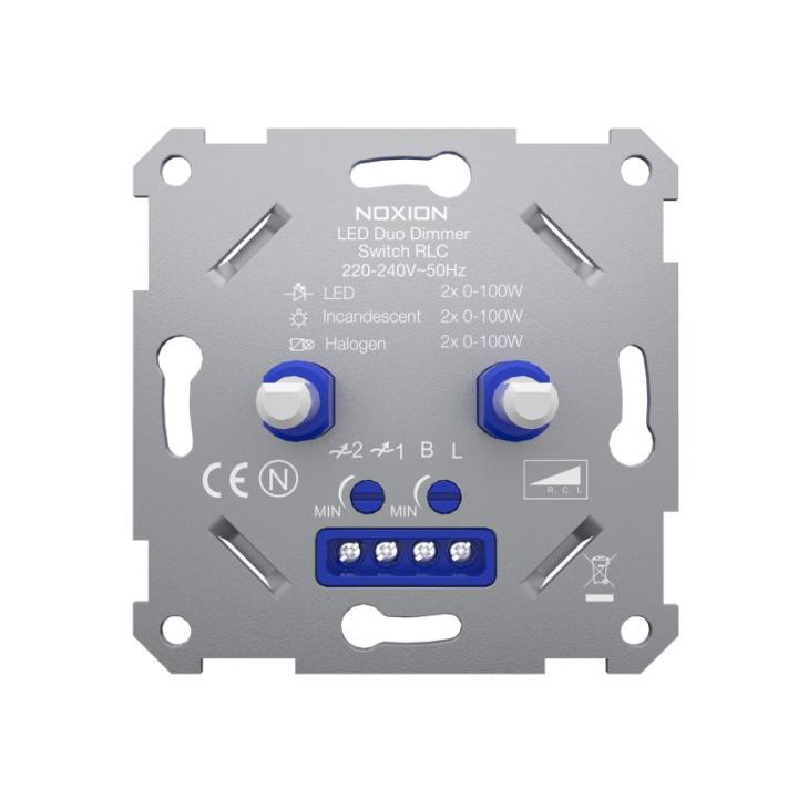 Noxion Duo LED Dimmer Schakelaar RLC 0-100W 220-240V