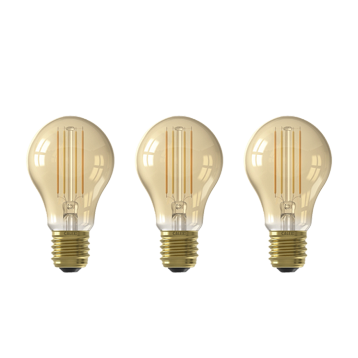 Calex Smart Gold Standaard led lamp E27 | Set van 3