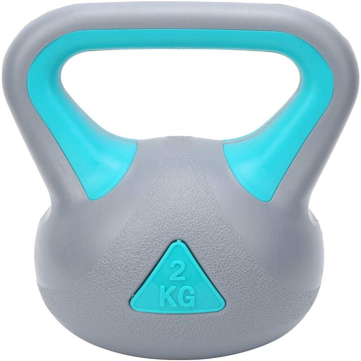 Ontdek de kracht van kettlebell oefeningen met deze 2KG kettlebell - Grijs Groen