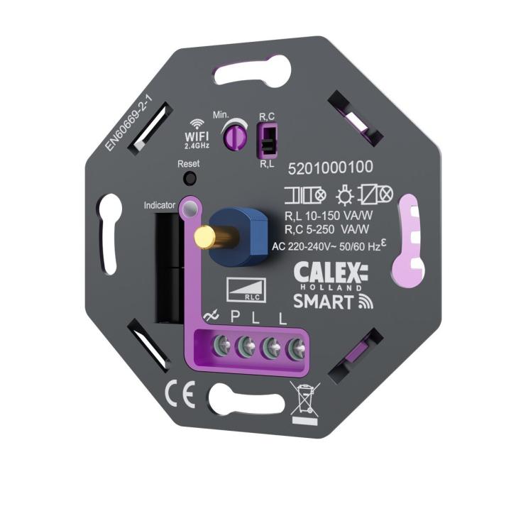 Calex Smart LED Dimmer - Inbouw Dimmer 5-250W - Fase Aan/Afsnijding - Universeel