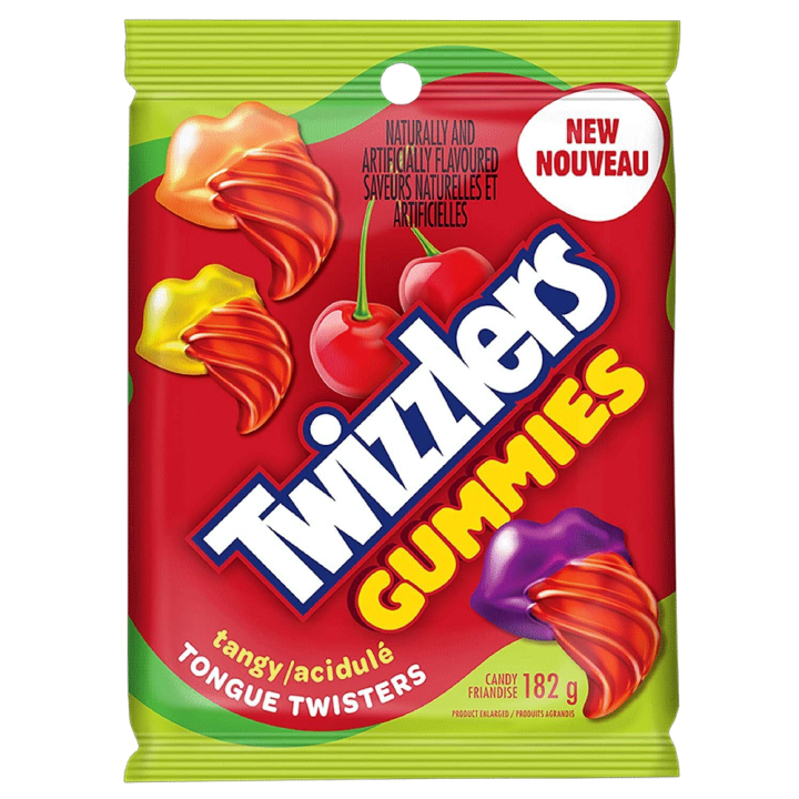 Twizzlers Gummies Tangy Tongue Twisters 182g