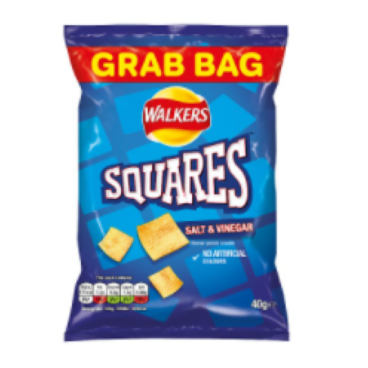 Walkers Squares Salt & Vinegar 40g