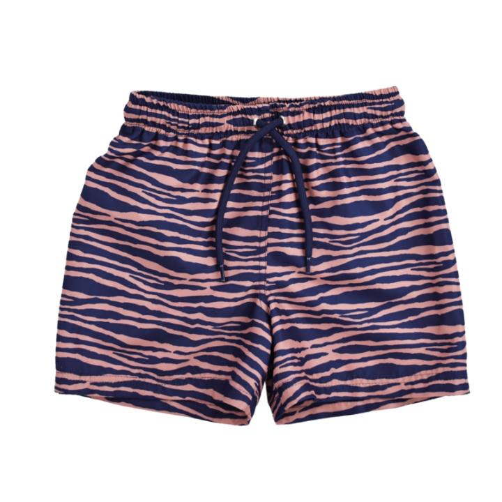 Swim Essentials UV Zwembroek Jongens - UV Zwemkleding Jongens - Kort - Blauw/Oranje Zebra - 62/68