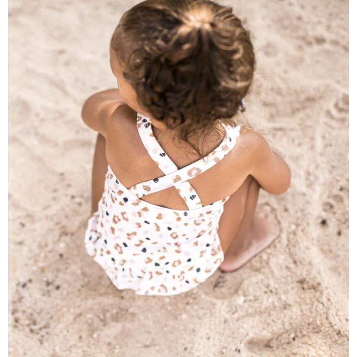 Swim Essentials UV Badpak Meisjes - Kaki Panterprint - Maat 62/68