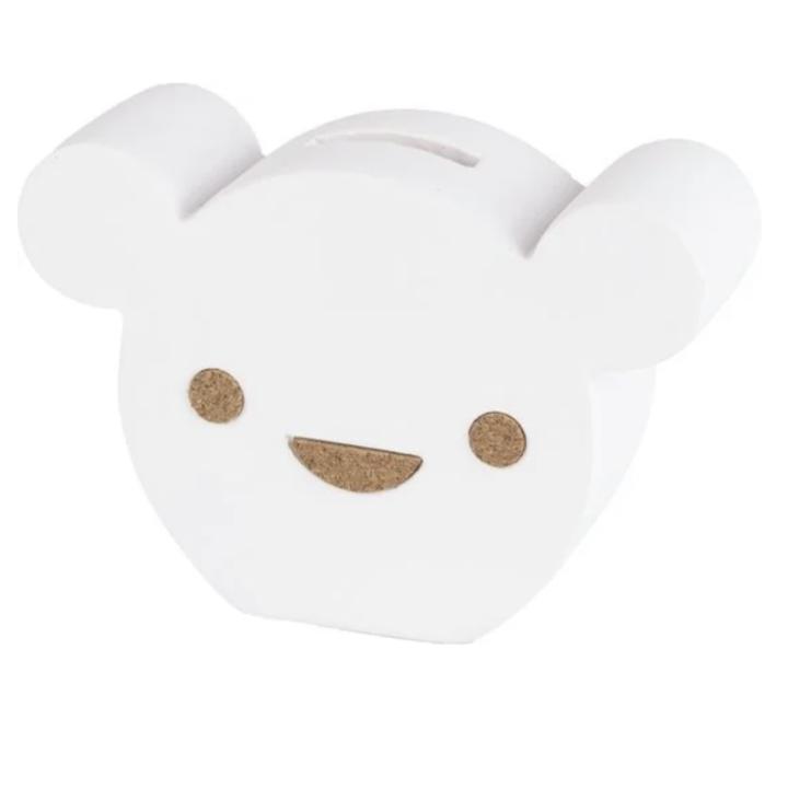 BamBam - Cork Bear Moneybank - wit - spaarpot