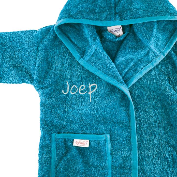 Baby badjas met naam | 1-2 jaar - Turquoise