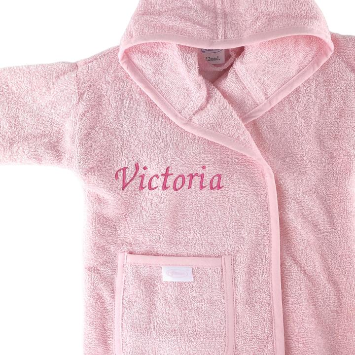 Baby badjas met naam | 1-2 jaar - Roze