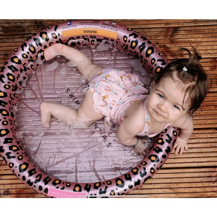 Swim Essentials Babyzwembadje Opblaasbaar - Zwembad Baby - Rosé Goud Panterprint - Ø 60 cm
