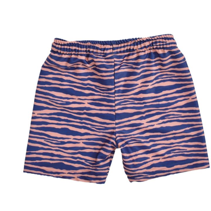 Swim Essentials Zwemboxer/Zwembroek Jongens - UV Zwemkleding Jongens - Blauw/Oranje Zebra - Maat 62/68