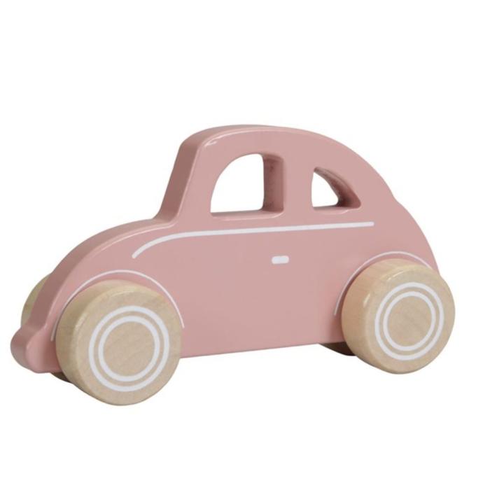 Houten auto | Little Dutch - Roze