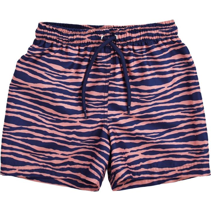 Swim Essentials Zwemboxer/Zwembroek Jongens - UV Zwemkleding Jongens - Blauw/Oranje Zebra - Maat 74/80