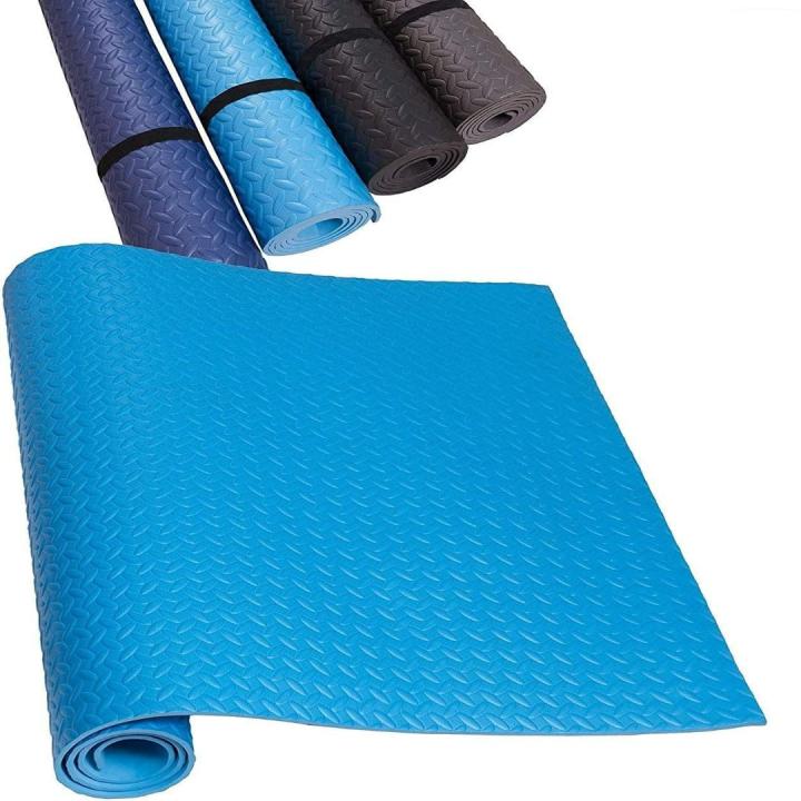 Sportmatten voor elke workout: Yoga, gym, loopbanden, bodybuilding, crosstrainer en spinningfiets - Blauw 200x100cm