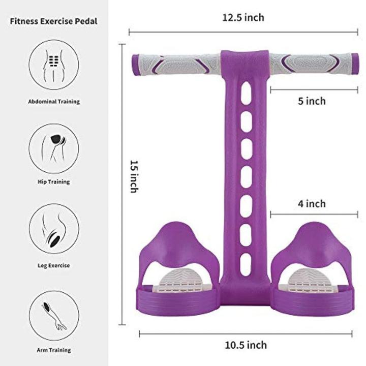 Ontdek de compacte pedaaltrainer met weerstandsband - Train je hele lichaam eenvoudig en effectief! - Paars