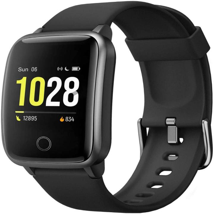 Bereik je fitnessdoelen met stijl met onze smartwatch fitnesstracker - zwart