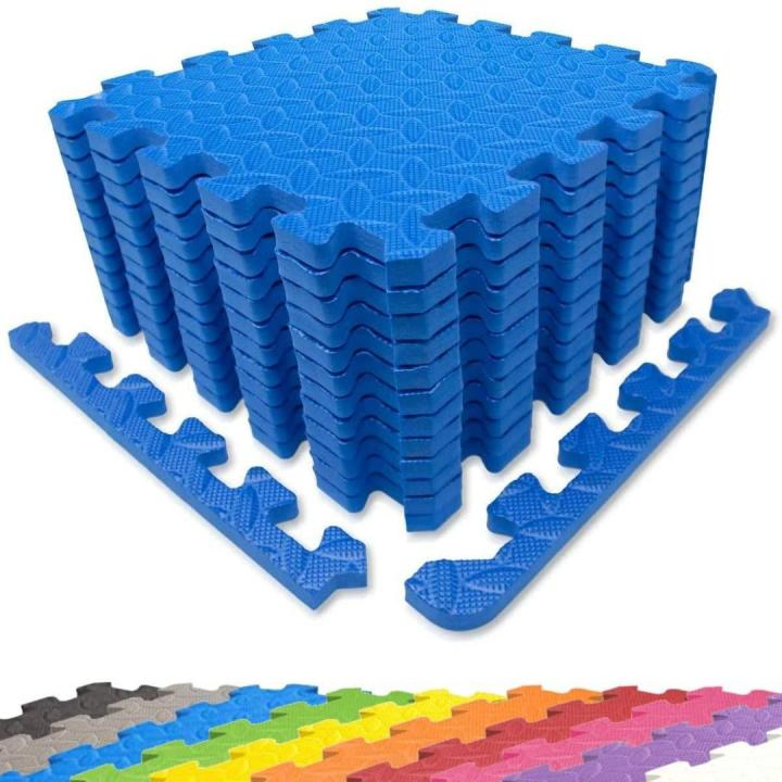 Bescherm je vloer met stijl en veiligheid - Ontdek onze sport beschermmatten puzzelmatten met randstukken - blauw