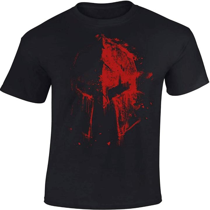 Duik in de wereld van de spartaanse krijgers met het stoere en comfortabele sparta bloedhelm T-shirt! - S