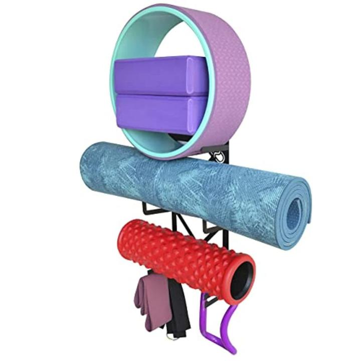 Stijlvolle oplossing voor georganiseerde yoga accessoires - Ontdek onze yoga wandhouder!