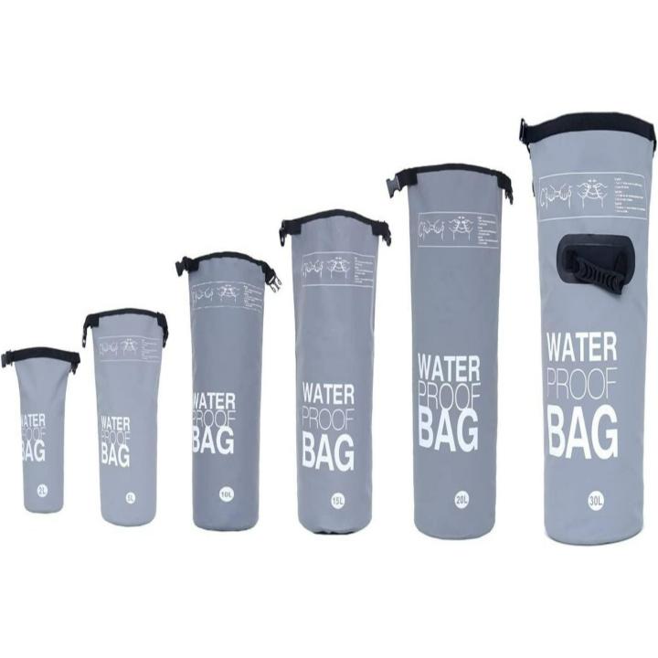 Houd je waardevolle spullen veilig en droog met onze waterdichte droge zak - De ultieme metgezel voor buitenactiviteiten! - 2 Liter - Grijs