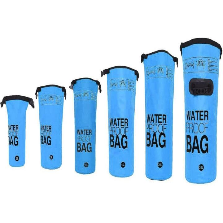 Houd je waardevolle spullen veilig en droog met onze waterdichte droge zak - De ultieme metgezel voor buitenactiviteiten! - 5 Liter - Lichtblauw