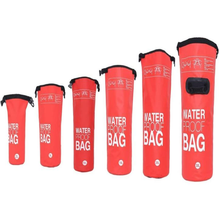 Houd je waardevolle spullen veilig en droog met onze waterdichte droge zak - De ultieme metgezel voor buitenactiviteiten! - 30 Liter - Rood