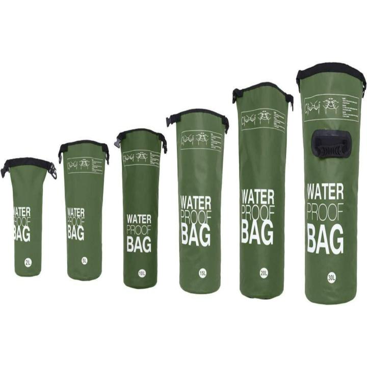 Houd je waardevolle spullen veilig en droog met onze waterdichte droge zak - De ultieme metgezel voor buitenactiviteiten! - 2 Liter - Olijf