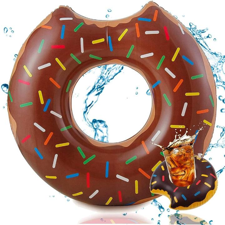 Beleef de ultieme zwemervaring met onze XXL opblaasbare zwemband - Bruine donut