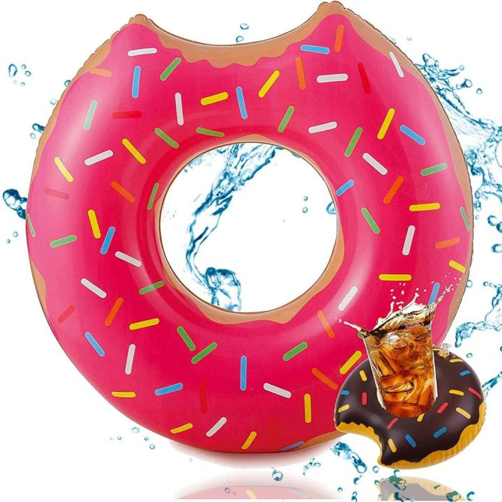 Beleef de ultieme zwemervaring met onze XXL opblaasbare zwemband - Roze donut