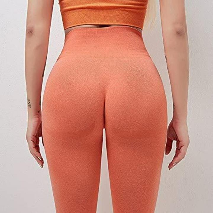Ontdek de perfecte balans van stijl en comfort met onze yoga leggings voor dames! - Oranje2 S - L