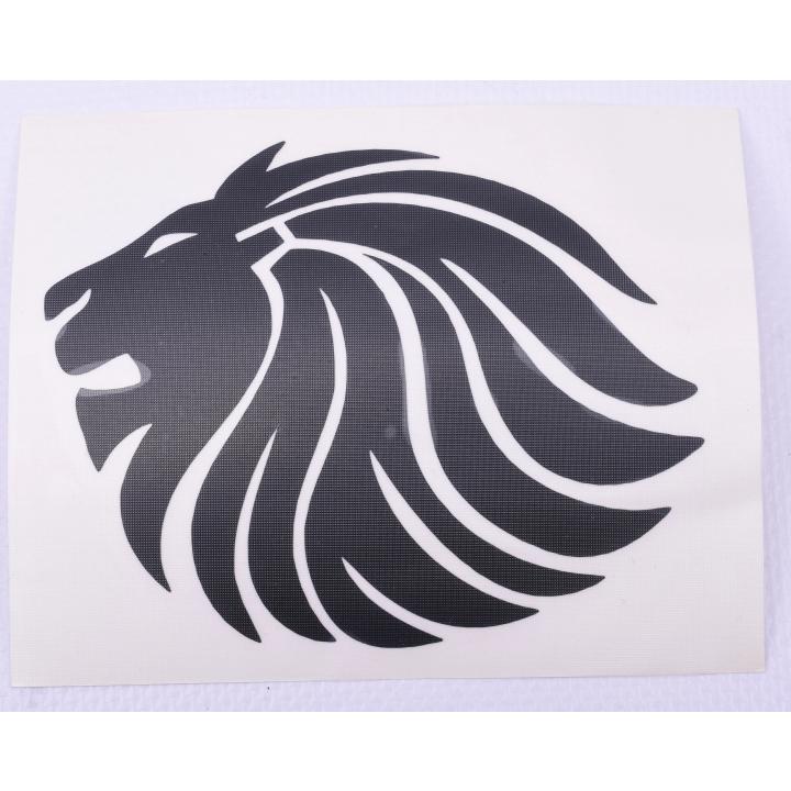 98.072400 STICKER LION 9CM ZWART TRIBEL