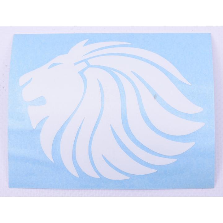 98.072400 STICKER LION 9CM WIT TRIBEL
