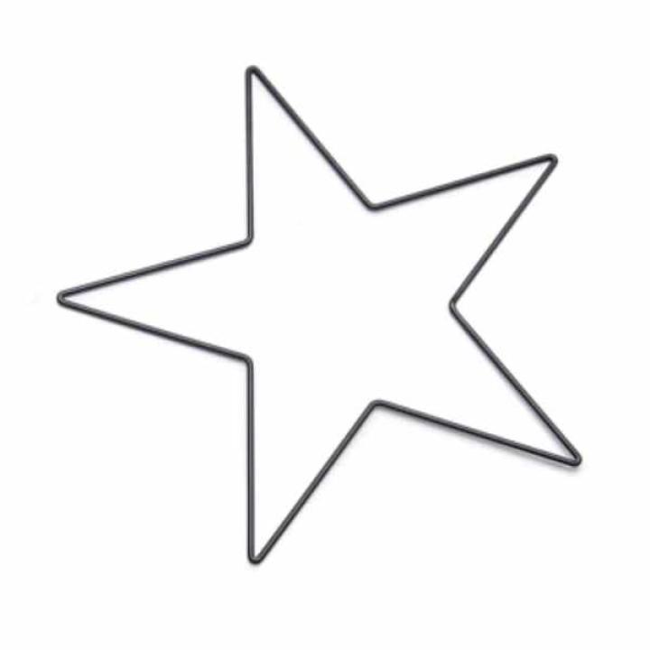 Zwart metalen ster - 2 maten - 60 cm